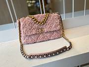 Chanel tweed pink flap bag 30cm - 2