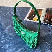 Prada Nylon And Saffiano Leather Mini Bag Green 1NE204 - 3