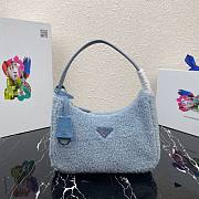 Prada Re-Edition 2000 Nylon Mini Blue Sheepskin  - 1