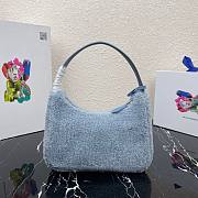 Prada Re-Edition 2000 Nylon Mini Blue Sheepskin  - 3