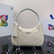 Prada  Re-Edition 2000 Nylon Mini White Sheepskin - 1