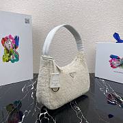 Prada  Re-Edition 2000 Nylon Mini White Sheepskin - 6