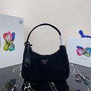 Prada Re-Edition 2000 Nylon Mini Black Sheepskin - 1