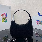 Prada Re-Edition 2000 Nylon Mini Black Sheepskin - 5