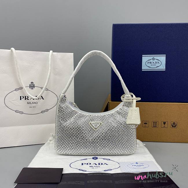 Prada  Re-Edition 2000 Nylon Mini White Bag - 1