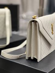 YSL Gaby Satchel Quilted Lambskin in White - 2