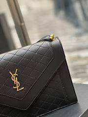 YSL Gaby Satchel Quilted Lambskin in Black - 5