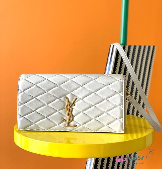 YSL Kate Supple 99 Quilted Lambskin in White - 1