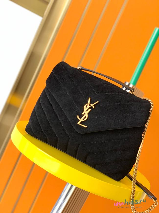 YSL Loulou Bag Y-Quilted suede small bag - 1