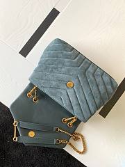 YSL Loulou Bag Y-Quilted small blue suede bag - 6