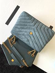 YSL Loulou Bag Y-Quilted blue suede large bag - 4