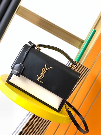 YSL Medium Sunset Satchel Smooth Leather 