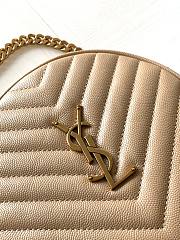 YSL Vinyle round camera beige bag - 2