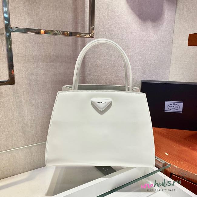 Prada Sidoni Tote Bag White 1BA238 - 1