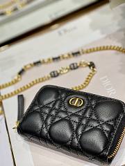 Dior caro wallet chain in black - 3