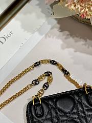 Dior caro wallet chain in black - 2