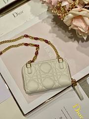 Dior caro wallet chain in white - 2