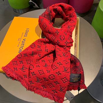 Louis Vuitton scarf red 