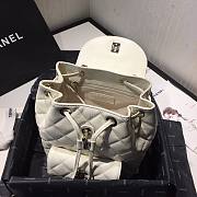 Chanel Grained Calfskin White Backpack AS1371 - 3