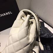 Chanel Grained Calfskin White Backpack AS1371 - 4