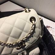 Chanel Grained Calfskin White Backpack AS1371 - 6