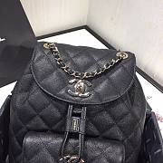 Chanel Grained Calfskin Black Backpack AS1371 - 6