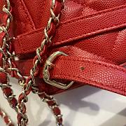 Chanel Grained Calfskin Red Backpack AS1371 - 3