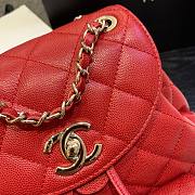 Chanel Grained Calfskin Red Backpack AS1371 - 5