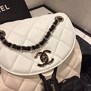 Chanel Grained Calfskin Black - White Backpack AS1371 - 4