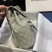 Chanel Grained Calfskin Gray Backpack AS1371 - 2