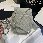 Chanel Grained Calfskin Gray Backpack AS1371 - 5