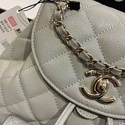 Chanel Grained Calfskin Gray Backpack AS1371 - 6