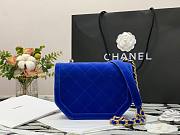 Chanel velvet flap bag 99109  - 2