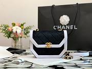 Chanel velvet black flap bag 99109 - 1