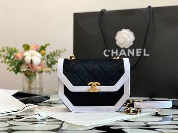 Chanel velvet black flap bag 99109