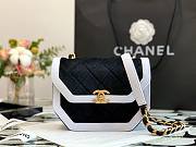 Chanel velvet black flap bag 99109 - 5