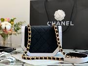 Chanel velvet black flap bag 99109 - 4