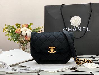 Chanel velvet black 02 flap bag 99109