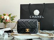 Chanel classic flap bag with pearl  - 2