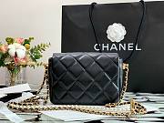 Chanel classic flap bag with pearl  - 4