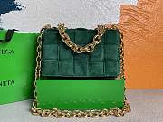 Bottega Veneta THE CHAIN CASSETTE Green Velvet - 1