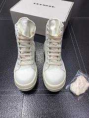 Rick Owens DRKSHDW Canvas High Top White - 2