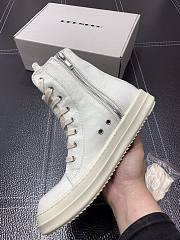 Rick Owens DRKSHDW Canvas High Top White - 3