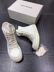 Rick Owens DRKSHDW Canvas High Top White - 6