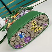 GUCCI GG Flora Small Ophidia Bucket Bag Green 616459 - 5