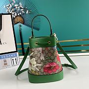 GUCCI GG Flora Small Ophidia Bucket Bag Green 616459 - 4