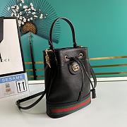 GUCCI GG Small Ophidia Bucket Bag Black  - 4