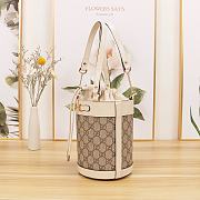 GUCCI GG Small Ophidia Bucket Bag in White - 6