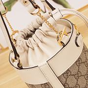 GUCCI GG Small Ophidia Bucket Bag in White - 3