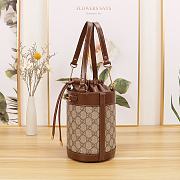 GUCCI GG Small Ophidia Bucket Bag in Brown - 5